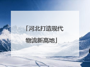河北打造现代物流新高地