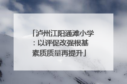 泸州江阳通滩小学：以评促改强根基 素质质量再提升