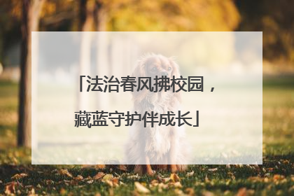 法治春风拂校园，藏蓝守护伴成长