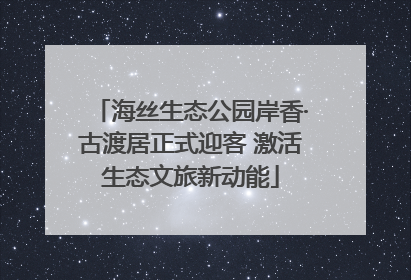 海丝生态公园岸香·古渡居正式迎客 激活生态文旅新动能