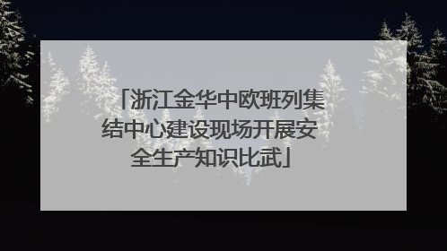 浙江金华中欧班列集结中心建设现场开展安全生产知识比武