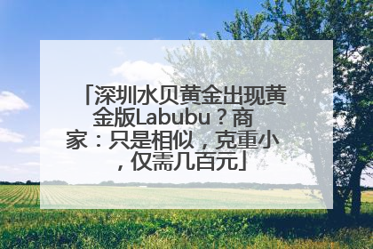 深圳水贝黄金出现黄金版Labubu？商家：只是相似，克重小，仅需几百元