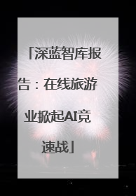 深蓝智库报告：在线旅游业掀起AI竞速战