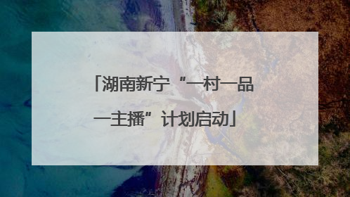 湖南新宁“一村一品一主播”计划启动