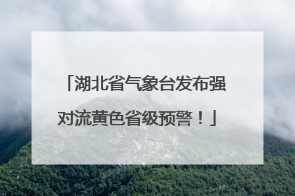 湖北省气象台发布强对流黄色省级预警！