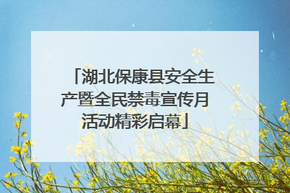 湖北保康县安全生产暨全民禁毒宣传月活动精彩启幕