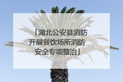 湖北公安县消防开展餐饮场所消防安全专项整治
