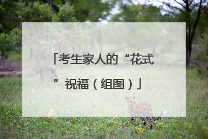 考生家人的“花式”祝福（组图）