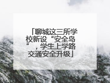 聊城这三所学校新设“安全岛”，学生上学路交通安全升级