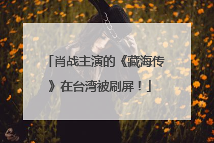肖战主演的《藏海传》在台湾被刷屏！