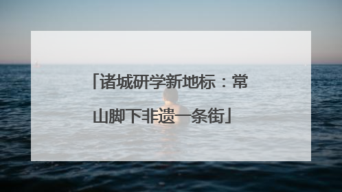 诸城研学新地标：常山脚下非遗一条街