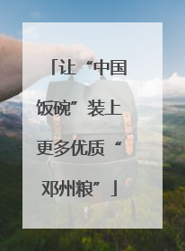 让“中国饭碗”装上更多优质“邓州粮”