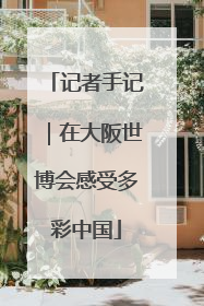 记者手记｜在大阪世博会感受多彩中国