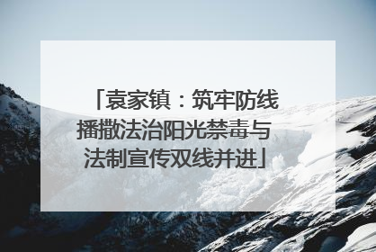 袁家镇：筑牢防线播撒法治阳光禁毒与法制宣传双线并进