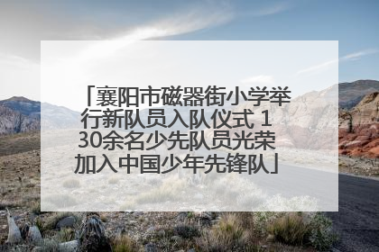 襄阳市磁器街小学举行新队员入队仪式 130余名少先队员光荣加入中国少年先锋队