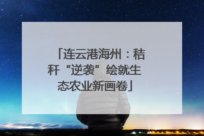 连云港海州：秸秆“逆袭”绘就生态农业新画卷