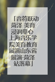 音符跃动菏泽 美育浸润童心 上海音乐学院美育教育展演山东省展演·菏泽站落幕