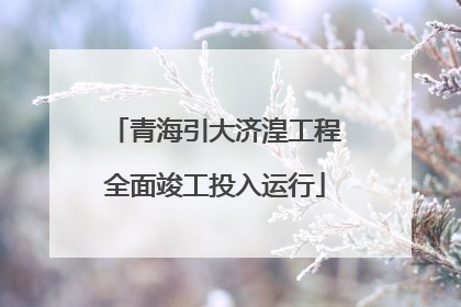 青海引大济湟工程全面竣工投入运行