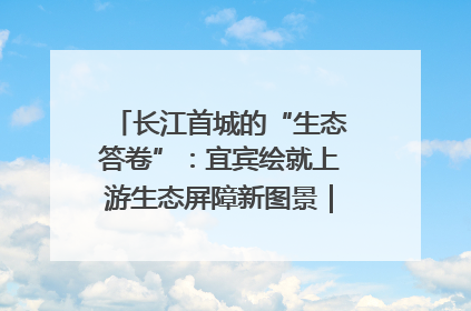 长江首城的“生态答卷”：宜宾绘就上游生态屏障新图景｜中华环保世纪行