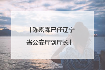 陈密森已任辽宁省公安厅副厅长