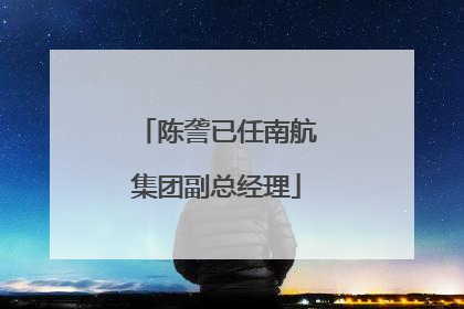 陈詟已任南航集团副总经理