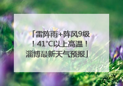 雷阵雨+阵风9级！41℃以上高温！淄博最新天气预报