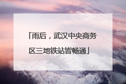 雨后，武汉中央商务区三地铁站皆畅通