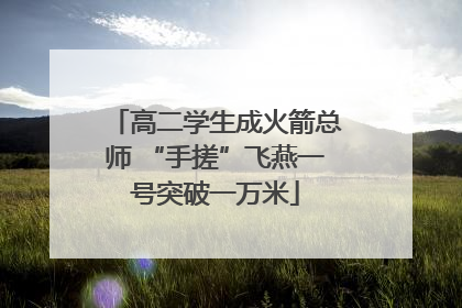 高二学生成火箭总师 “手搓”飞燕一号突破一万米
