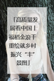 高质量发展看中国丨福稻金浪千重绘就乡村振兴“丰”景图