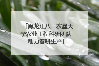 黑龙江八一农垦大学农业工程科研团队助力春耕生产