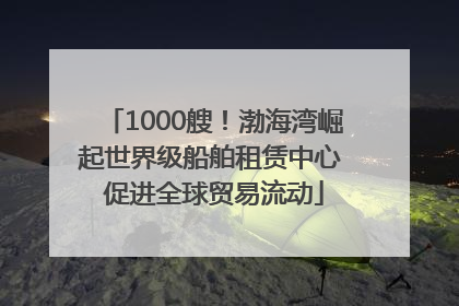 1000艘！渤海湾崛起世界级船舶租赁中心 促进全球贸易流动