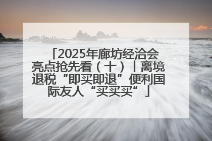 2025年廊坊经洽会亮点抢先看（十）丨离境退税“即买即退”便利国际友人“买买买”