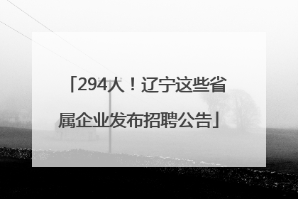 294人！辽宁这些省属企业发布招聘公告