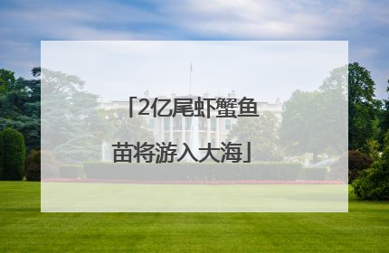 2亿尾虾蟹鱼苗将游入大海