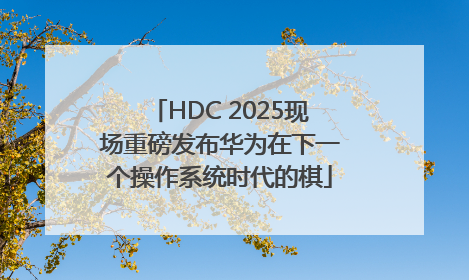 HDC 2025现场重磅发布华为在下一个操作系统时代的棋